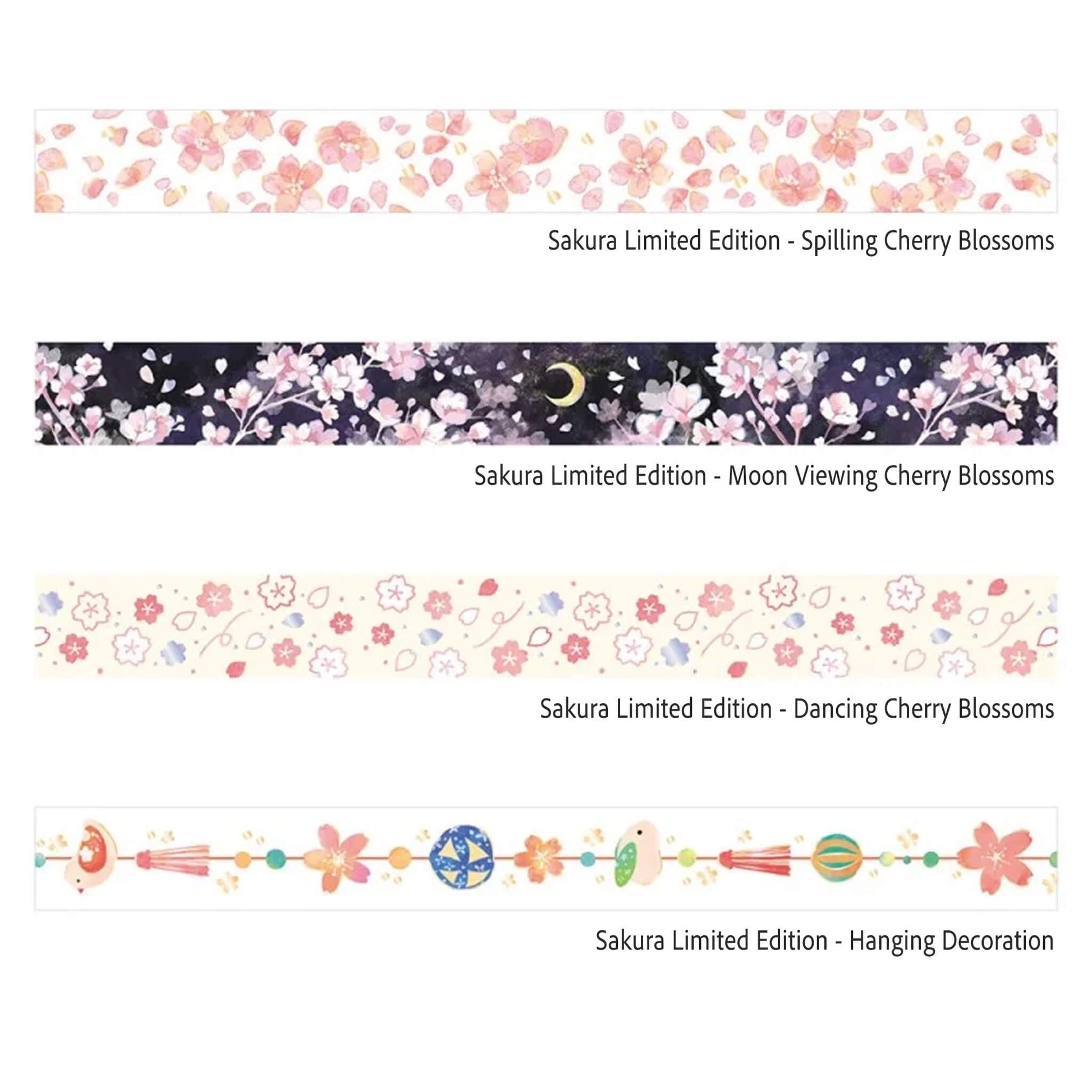 BGM Foil Washi Tape Sakura Limited Edition - Dancing Cherry Blossoms - Washi Tapes