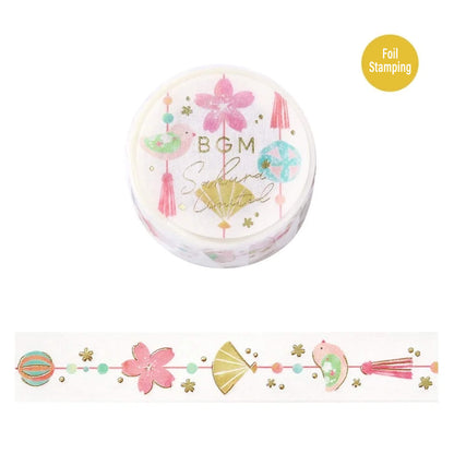 BGM Foil Washi Tape Sakura Limited Edition - Hanging Decoration - Washi Tapes