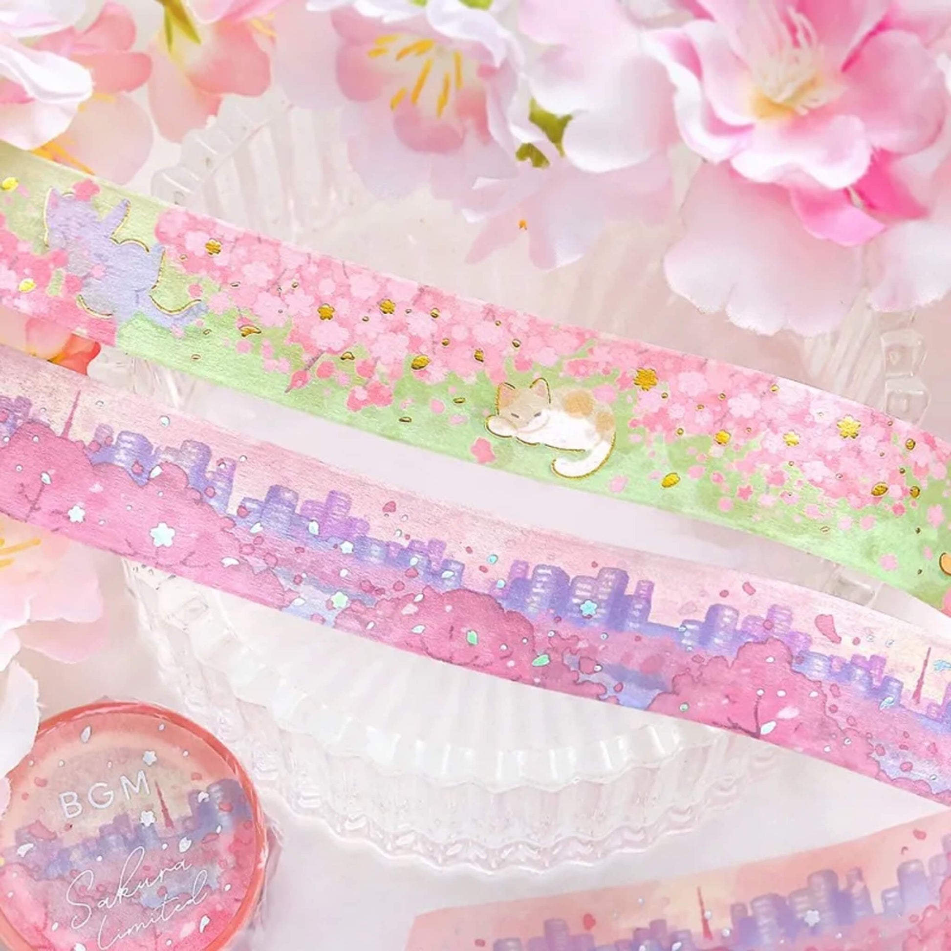 BGM Foil Washi Tape Sakura Limited Edition - Sakura - blooming Town - Washi Tapes