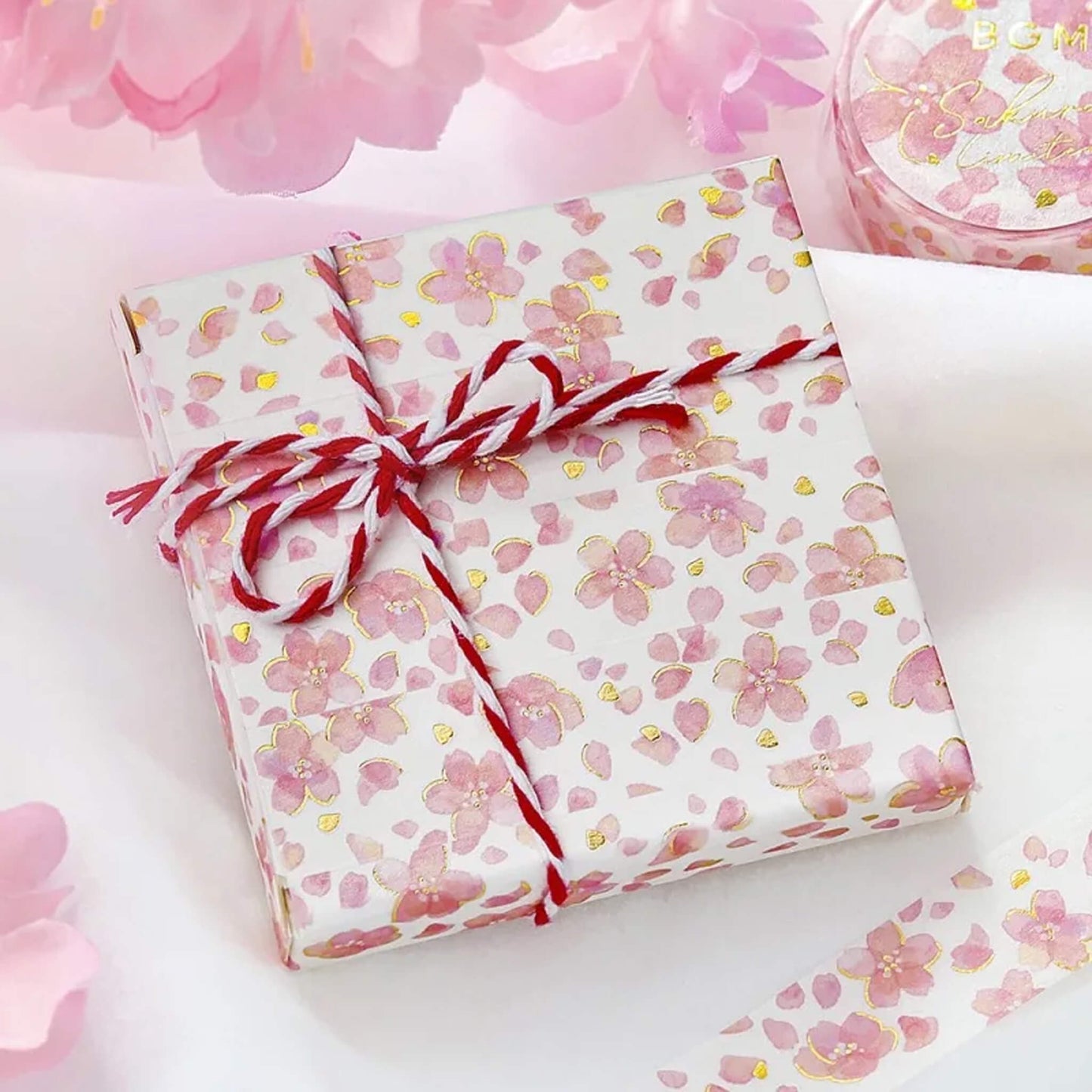 BGM Foil Washi Tape Sakura Limited Edition - Spilling Cherry Blossoms - Washi Tapes