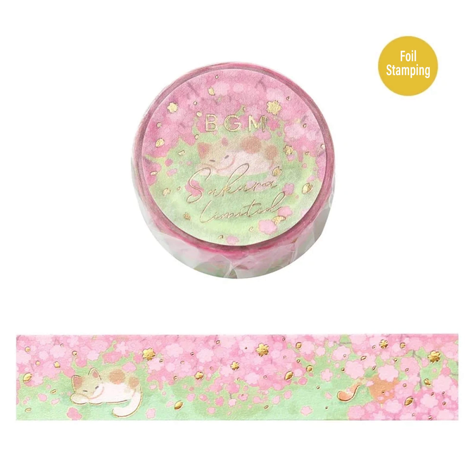 BGM Foil Washi Tape Sakura Limited Edition - Sunbathing - Washi Tapes