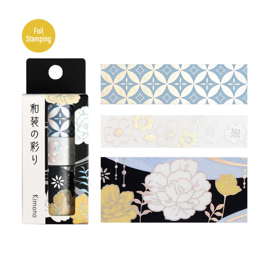 BGM Foil Washi Tape Set Kimono Colors Vol. 2 - Nightfall - Washi Tapes
