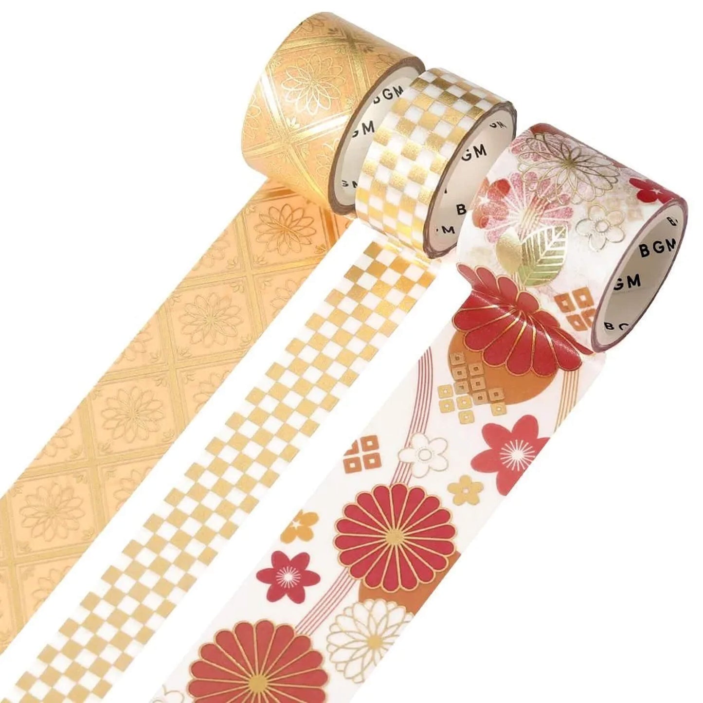 BGM Foil Washi Tape Set Kimono Colors Vol. 2 - Radiant Bloom - Washi Tapes