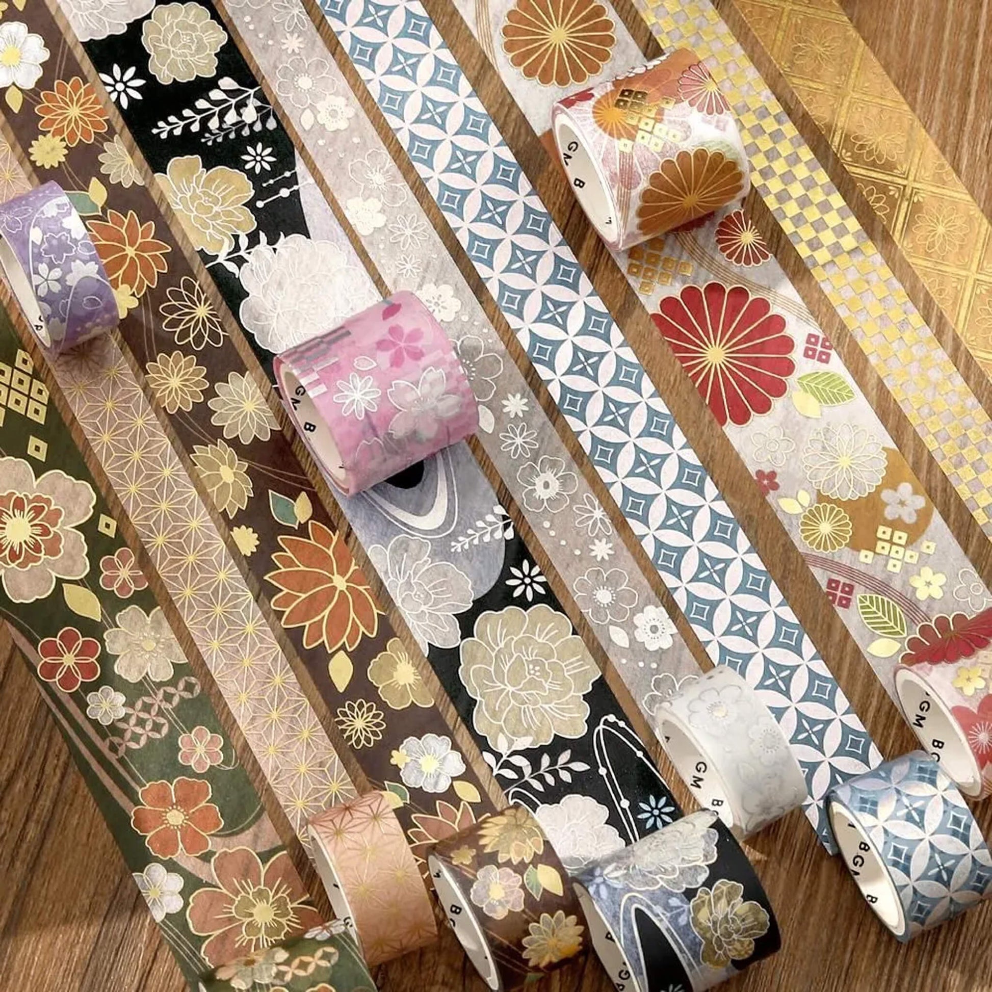 BGM Foil Washi Tape Set Kimono Colors Vol. 2 - Sakura - Washi Tapes