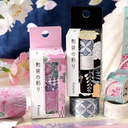 BGM Foil Washi Tape Set Kimono Colors Vol. 2 - Sakura - Washi Tapes