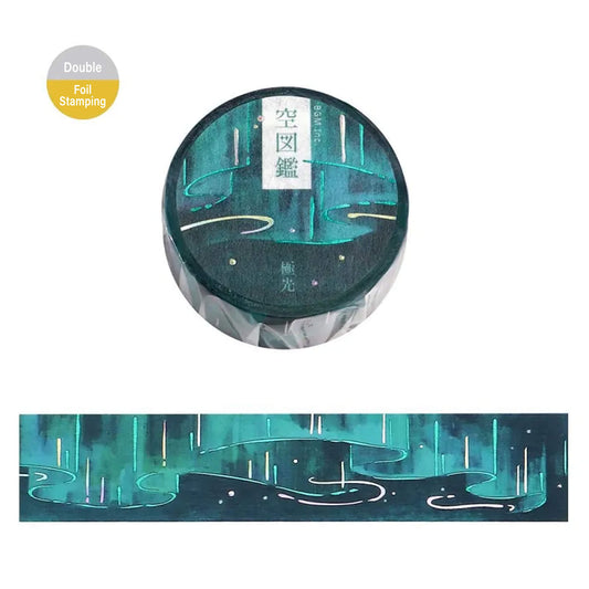 BGM Foil Washi Tape Sky Picture Book - Aurora - Washi Tapes