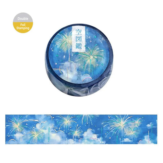 BGM Foil Washi Tape Sky Picture Book - Light Dew - Washi Tapes