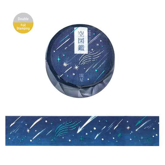 BGM Foil Washi Tape Sky Picture Book - Shooting Star - Washi Tapes