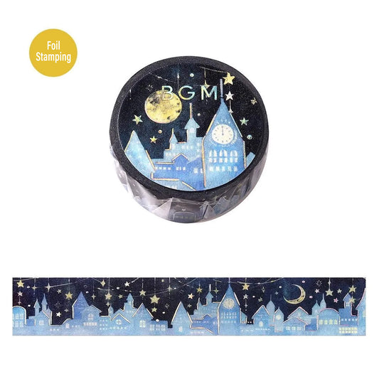 BGM Foil Washi Tape - The City in Starlight - Washi Tapes