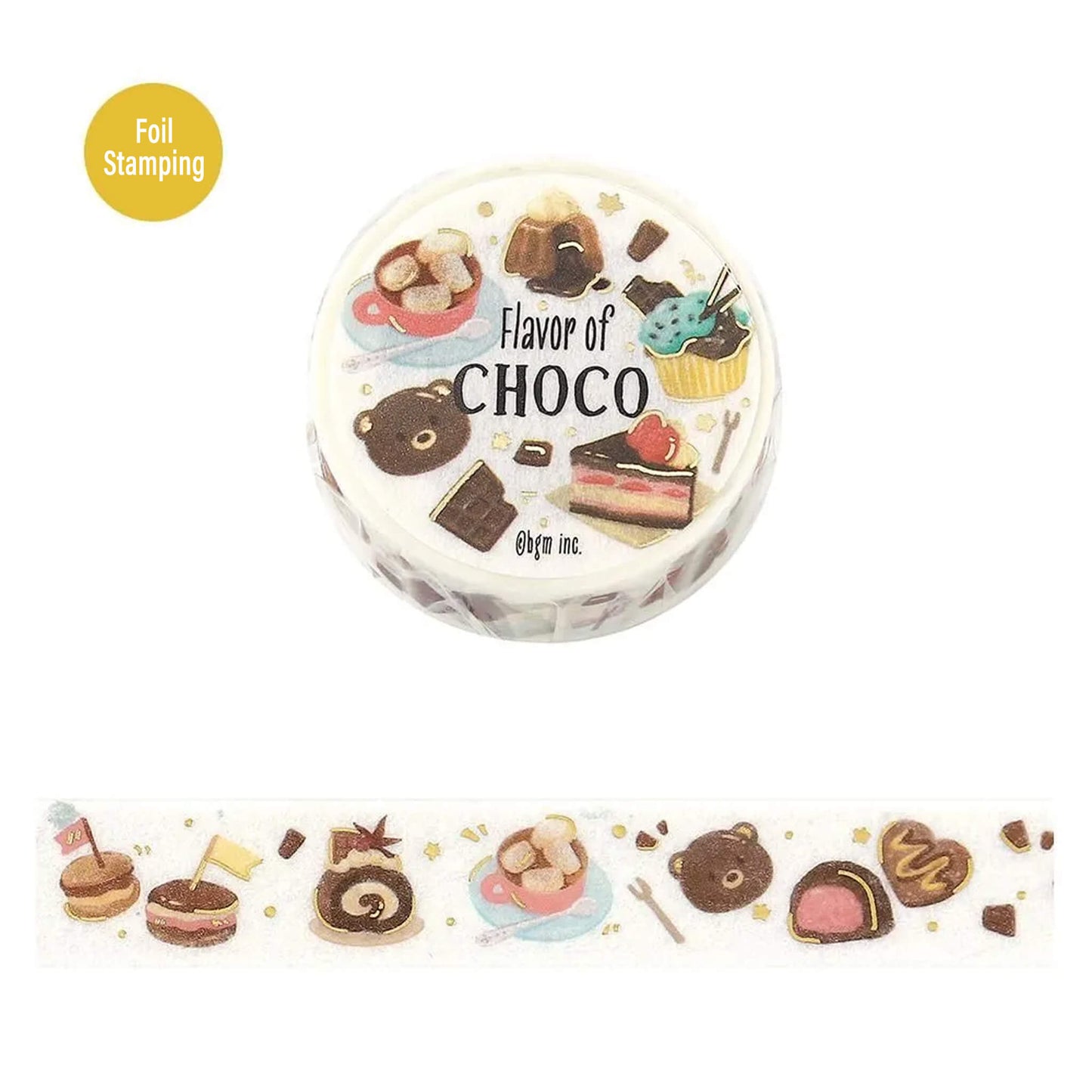 BGM Foil Washi Tape Tokimeki Flavors - Choco - Washi Tapes