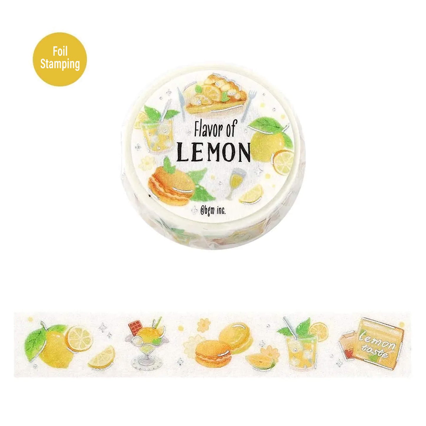 BGM Foil Washi Tape Tokimeki Flavors - Lemon - Washi Tapes