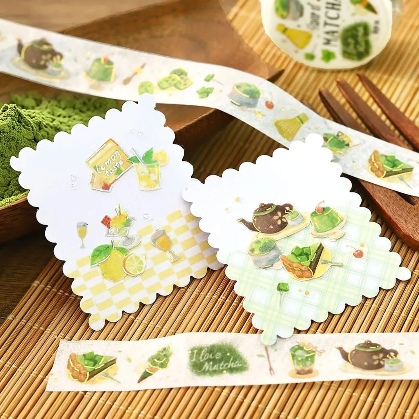 BGM Foil Washi Tape Tokimeki Flavors - Matcha - Washi Tapes