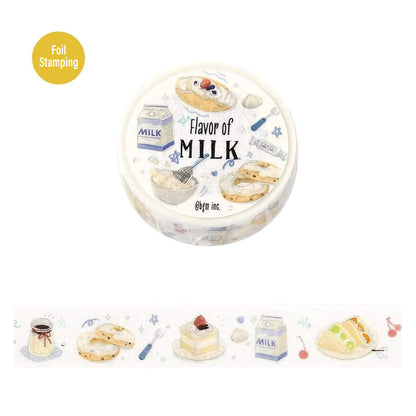 BGM Foil Washi Tape Tokimeki Flavors - Milk - Washi Tapes