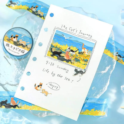 BGM Foil Washi Tape Travel, Sometimes Cats - A Letter on the Sea Breeze - Washi Tapes