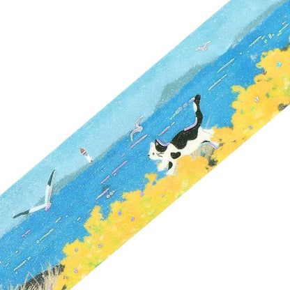 BGM Foil Washi Tape Travel, Sometimes Cats - A Letter on the Sea Breeze - Washi Tapes