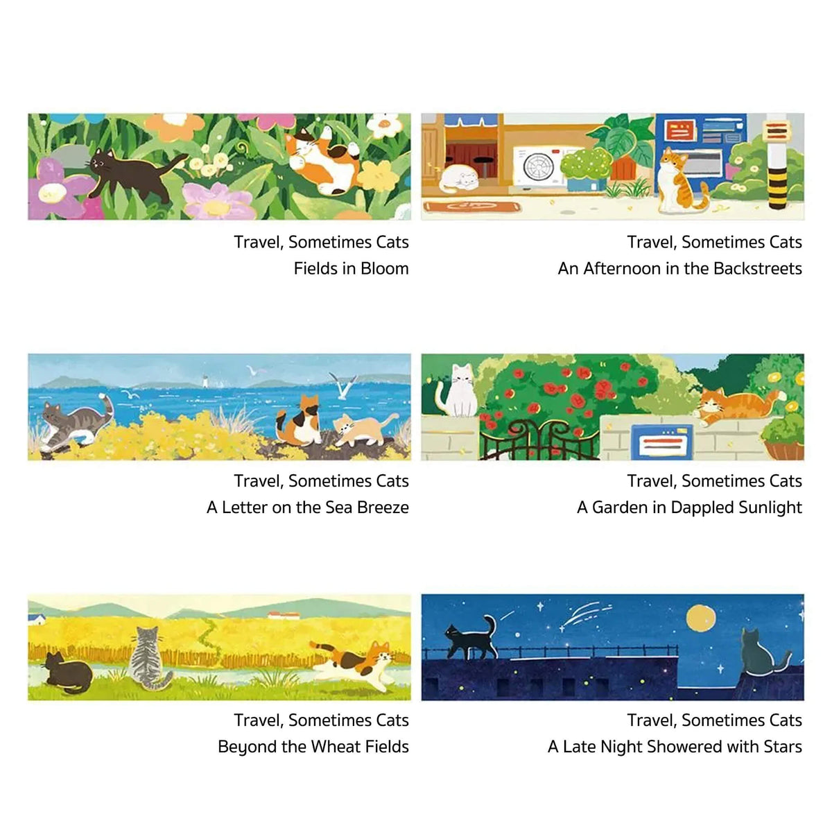 BGM Foil Washi Tape Travel, Sometimes Cats - A Letter on the Sea Breeze - Washi Tapes