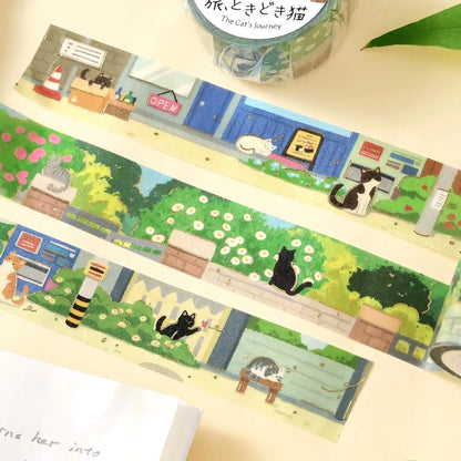 BGM Foil Washi Tape Travel, Sometimes Cats - An Afternoon in the Backstreets - Washi Tapes