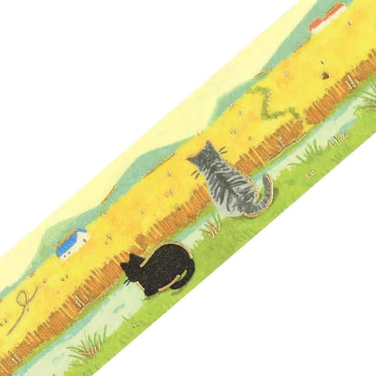 BGM Foil Washi Tape Travel, Sometimes Cats - Beyond the Wheat Fields - Washi Tapes