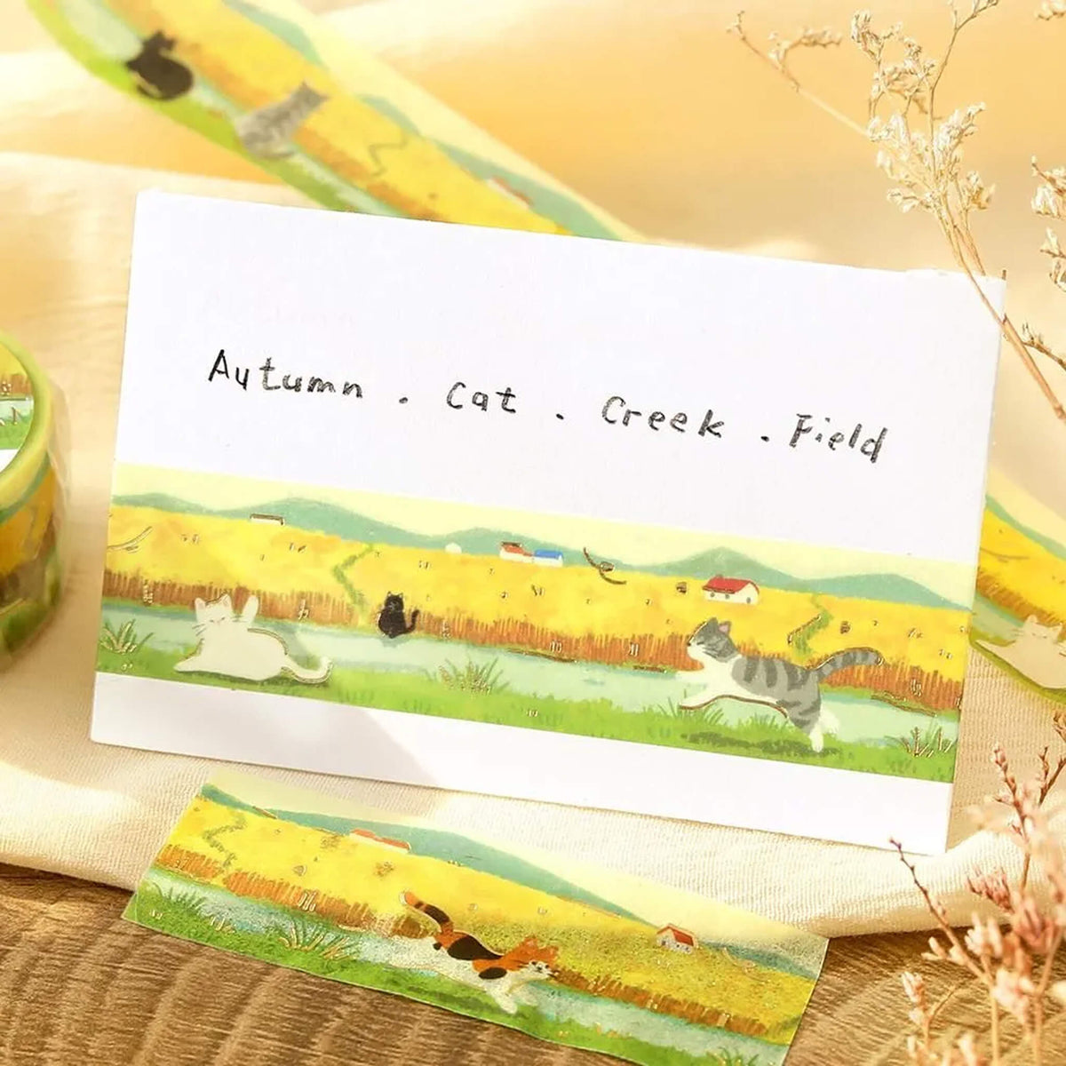 BGM Foil Washi Tape Travel, Sometimes Cats - Beyond the Wheat Fields - Washi Tapes