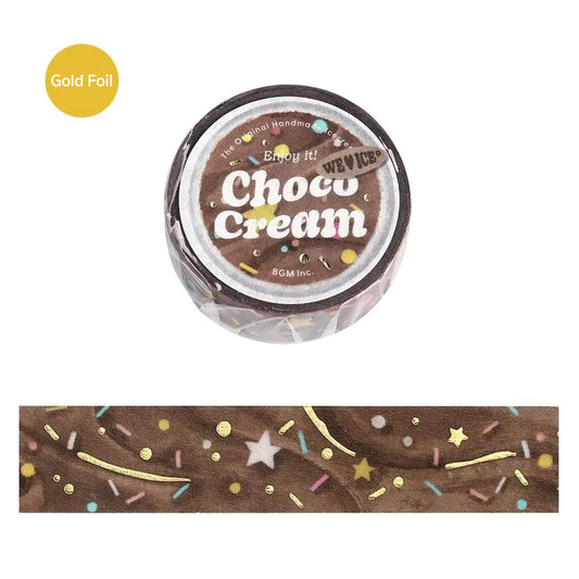 BGM Foil Washi Tape We Love ICE - Choco Cream - Washi Tapes