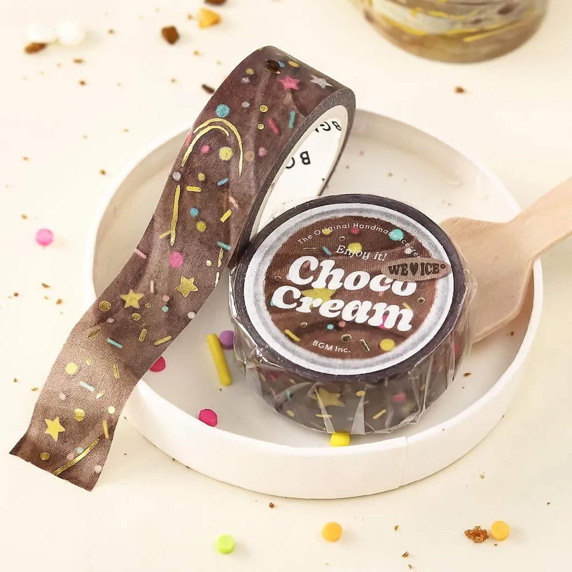 BGM Foil Washi Tape We Love ICE - Choco Cream - Washi Tapes