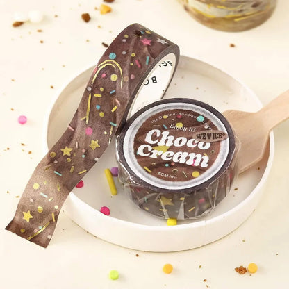 BGM Foil Washi Tape We Love ICE - Choco Cream - Washi Tapes