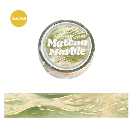 BGM Foil Washi Tape We Love ICE - Matcha Marble - Washi Tapes