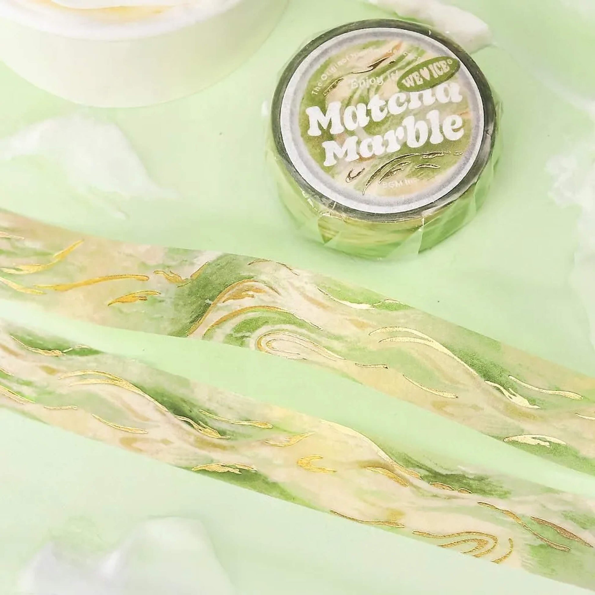 BGM Foil Washi Tape We Love ICE - Matcha Marble - Washi Tapes