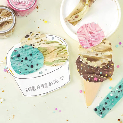 BGM Foil Washi Tape We Love ICE - Matcha Marble - Washi Tapes