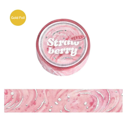 BGM Foil Washi Tape We Love ICE - Strawberry - Washi Tapes