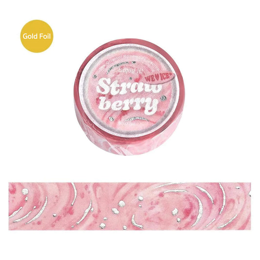 BGM Foil Washi Tape We Love ICE - Strawberry - Washi Tapes