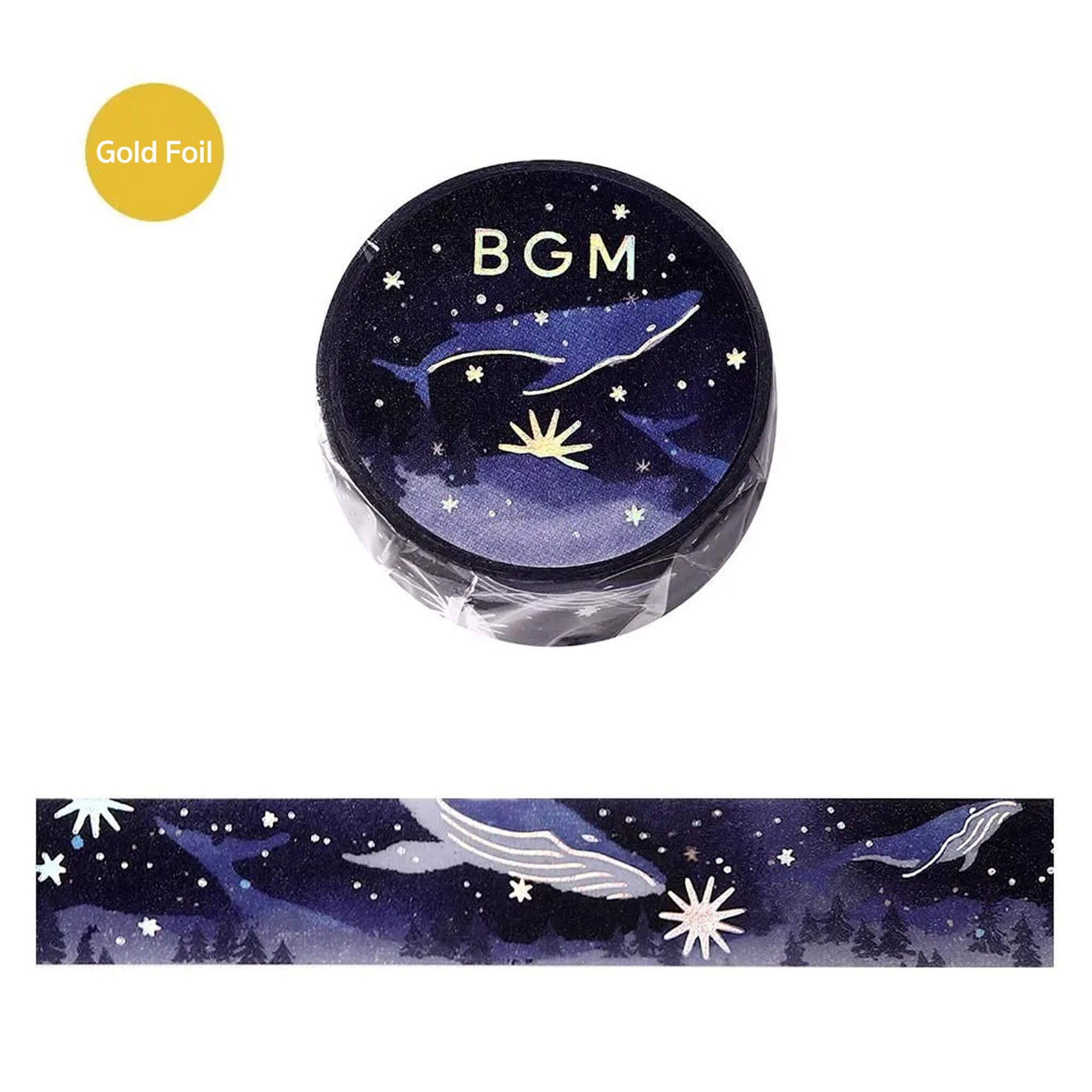 BGM Foil Washi Tape - Whale in the Starry Sea - Washi Tapes