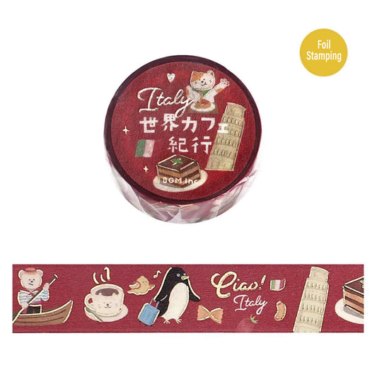 BGM Foil Washi Tape World Café Travelogue - Italy - Washi Tapes