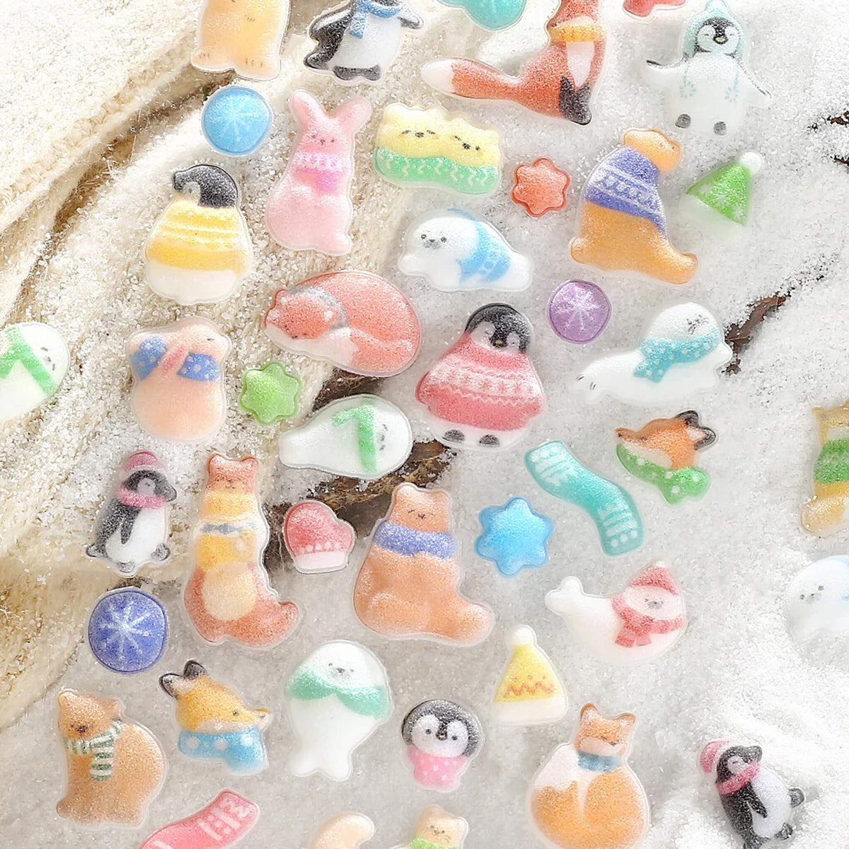 BGM Kyururun 3D Sticker 2026 Winter Limited - Fluffy Animals - Sticker Sheets