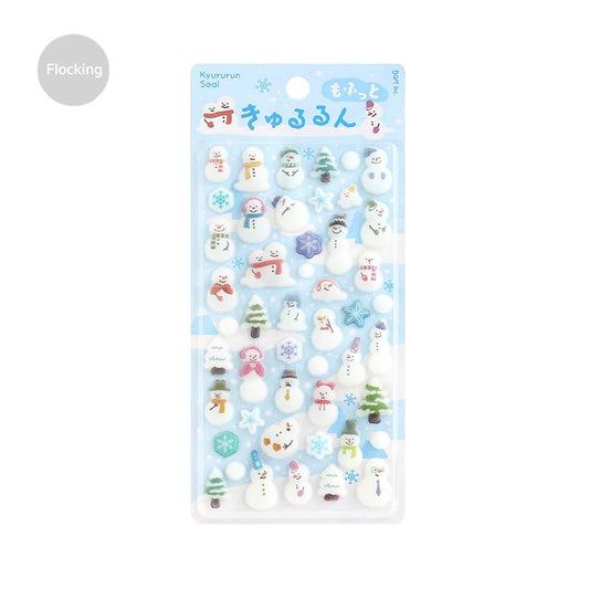 BGM Kyururun 3D Sticker 2026 Winter Limited - Fluffy Snowman - Sticker Sheets