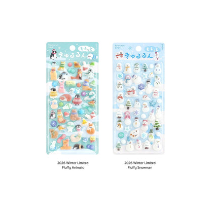 BGM Kyururun 3D Sticker 2026 Winter Limited - Fluffy Snowman - Sticker Sheets