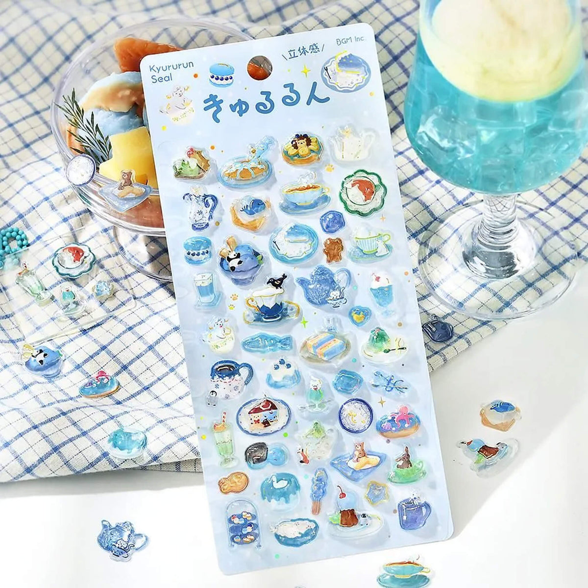 BGM Kyururun 3D Sticker Vol. 4 - Afternoon Tea・A Little Break - Sticker Sheets