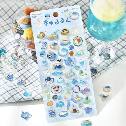 BGM Kyururun 3D Sticker Vol. 4 - Afternoon Tea・A Little Break - Sticker Sheets