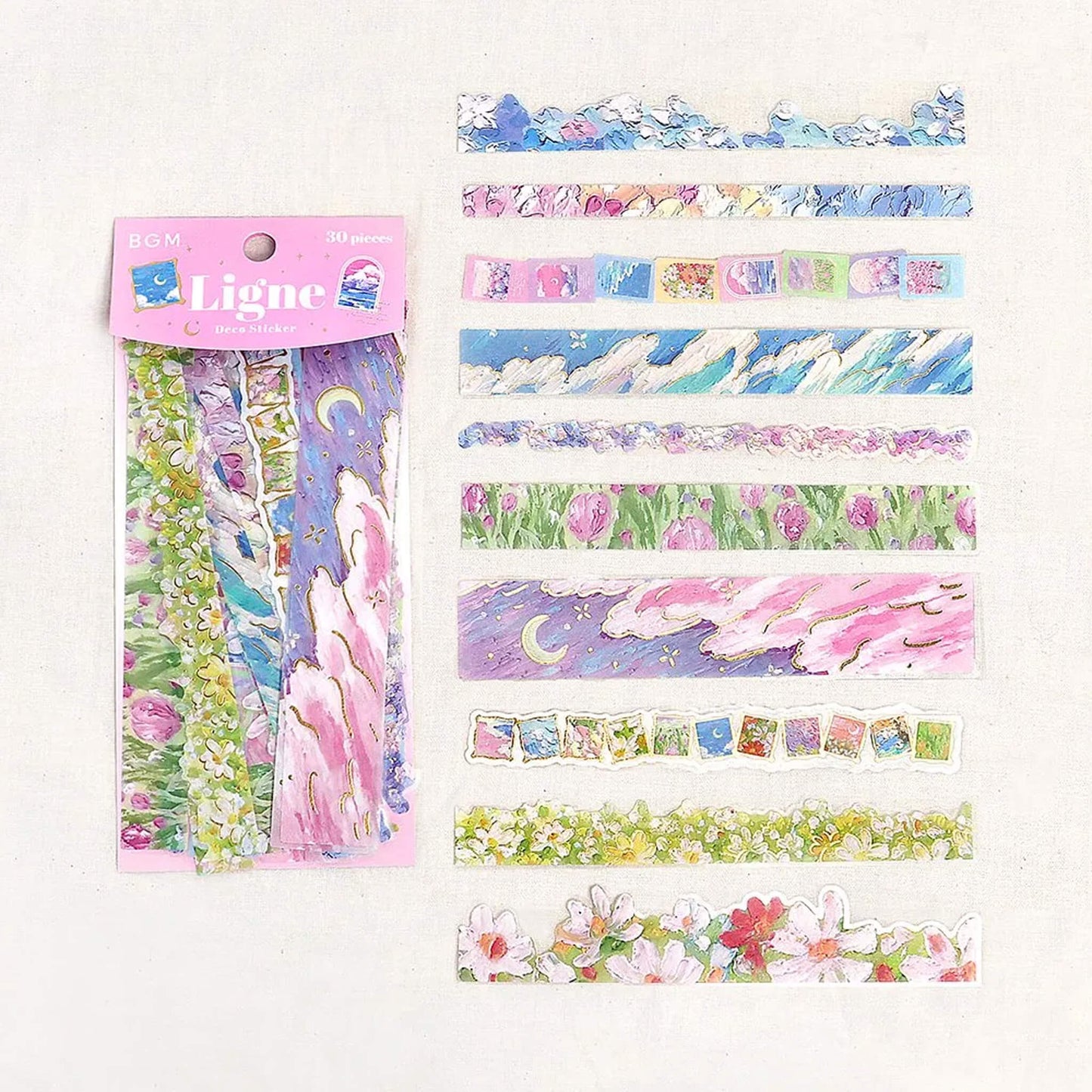 BGM Ligne Deco Sticker - Oil Painting - Flake Stickers