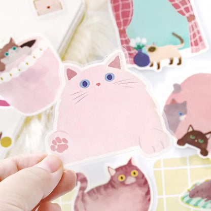 BGM Memo Sticker Cat Diary - Pink - Sticky Notes