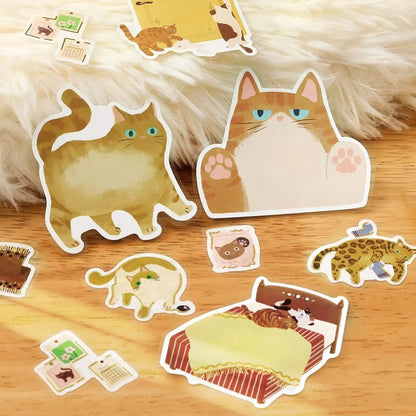 BGM Memo Sticker Cat Diary - Yellow - Sticky Notes