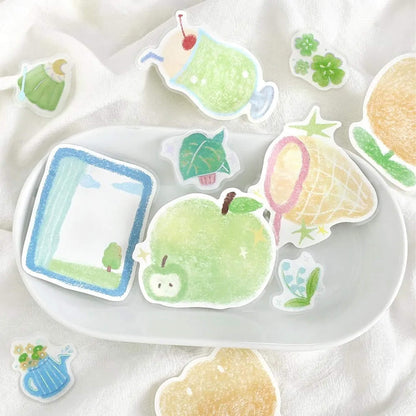 BGM Memo Sticker Fuwari Sketch - Green - Sticky Notes