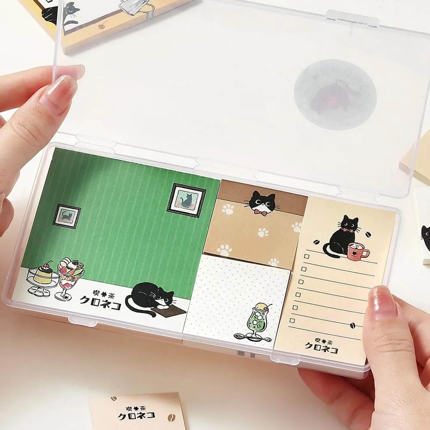 BGM MEMONO Memo Pad Set - Black Cat Kissaten - Memo Pads
