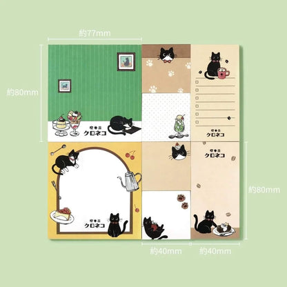 BGM MEMONO Memo Pad Set - Black Cat Kissaten - Memo Pads