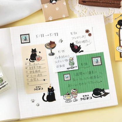 BGM MEMONO Memo Pad Set - Black Cat Kissaten - Memo Pads