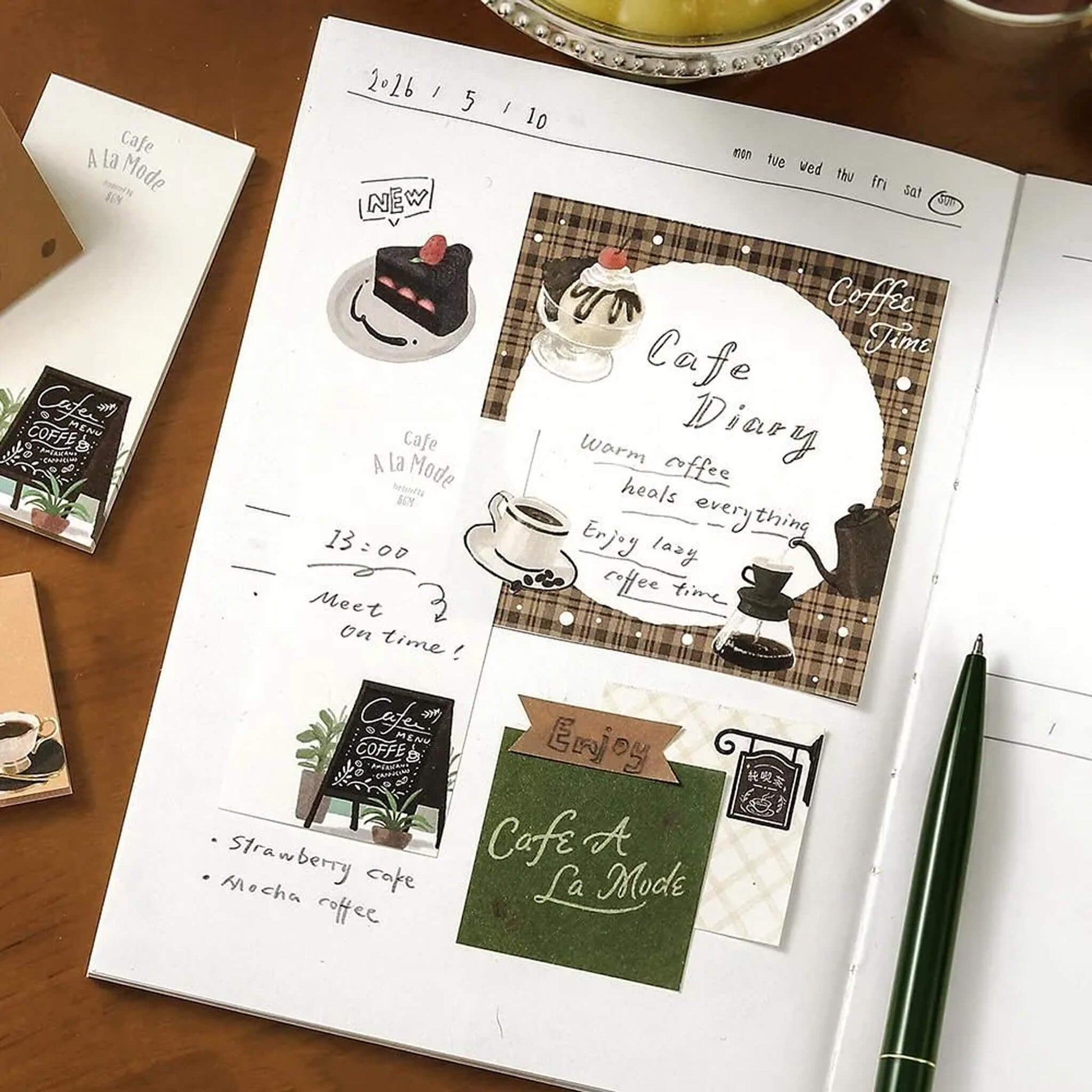 BGM MEMONO Memo Pad Set - Kissaten à la Mode Vol. 2 - Memo Pads