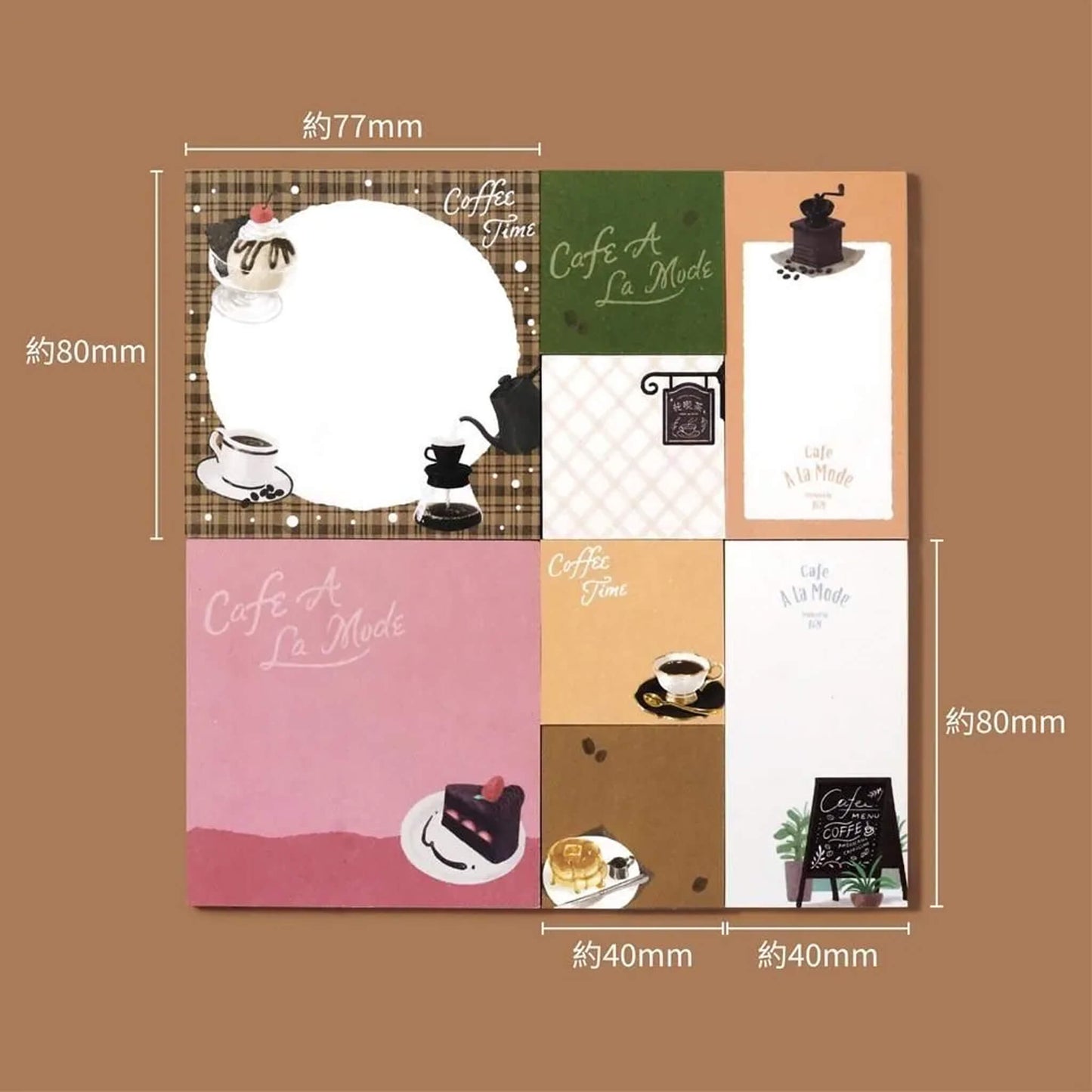 BGM MEMONO Memo Pad Set - Kissaten à la Mode Vol. 2 - Memo Pads