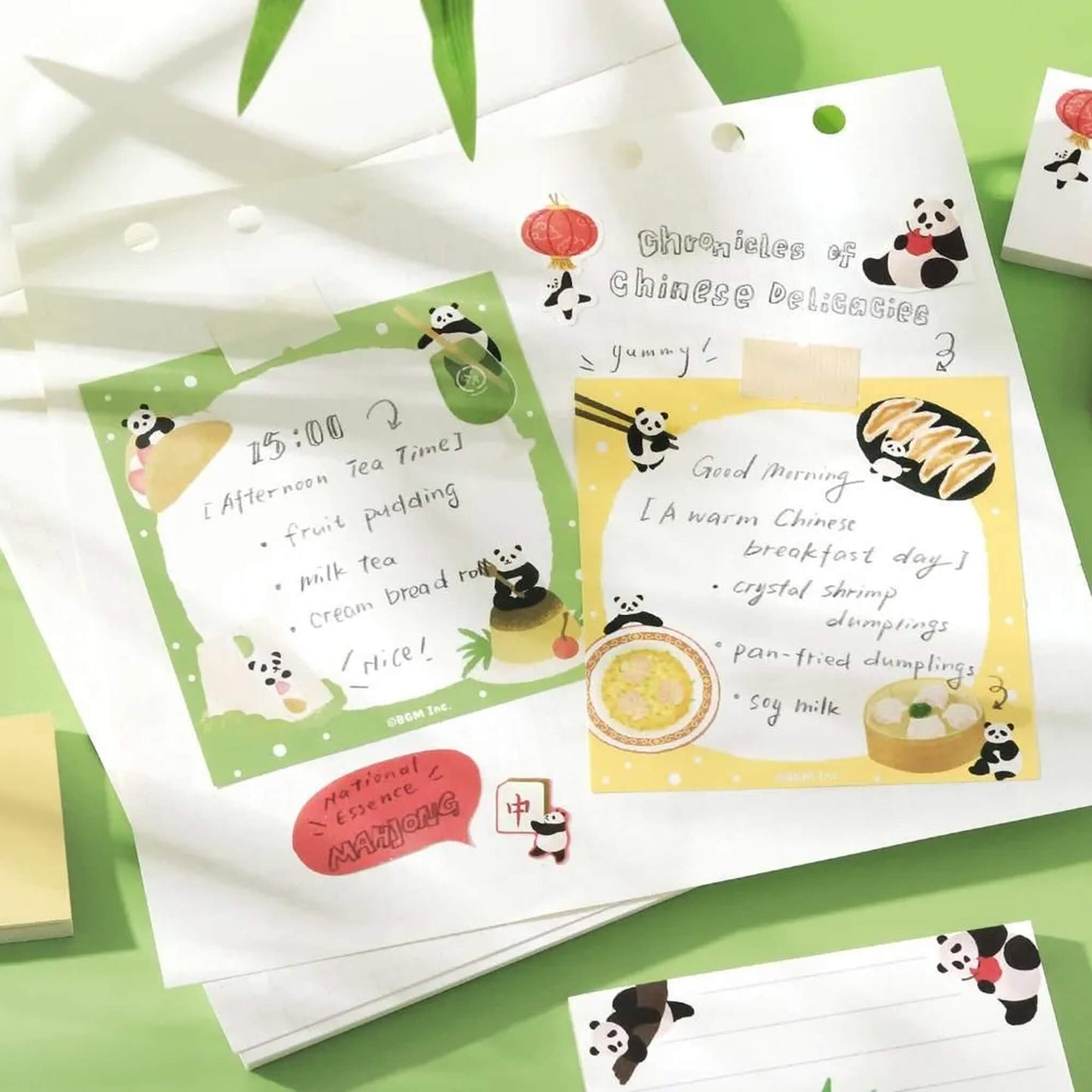 BGM MEMONO Memo Pad Set - Panda Day - Memo Pads