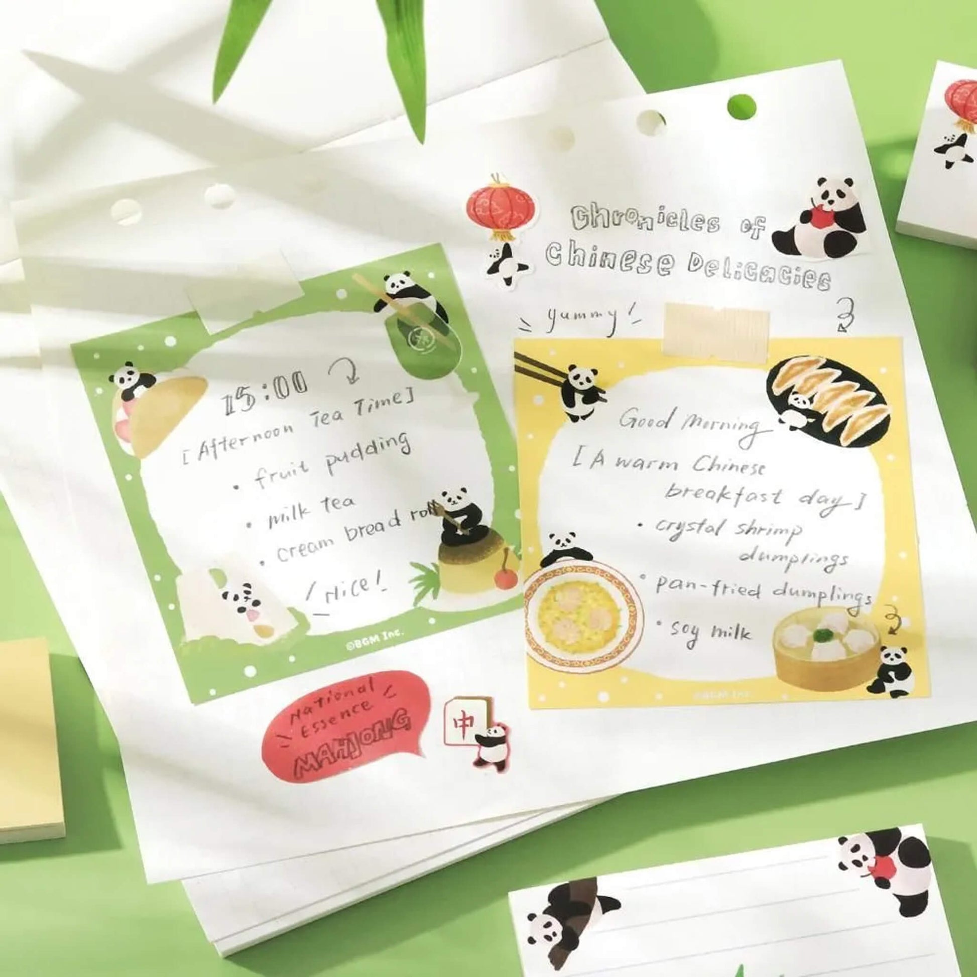 BGM MEMONO Memo Pad Set - Panda Day - Memo Pads