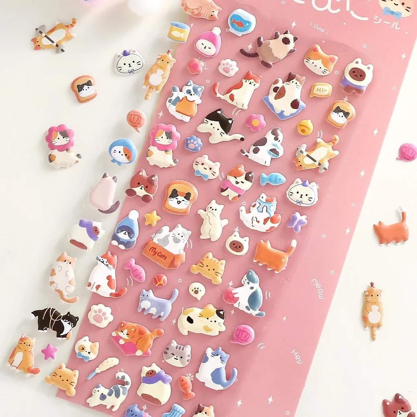 BGM Muni Muni Sticker Sheet Vol.2 - Mini Cats - Sticker Sheets